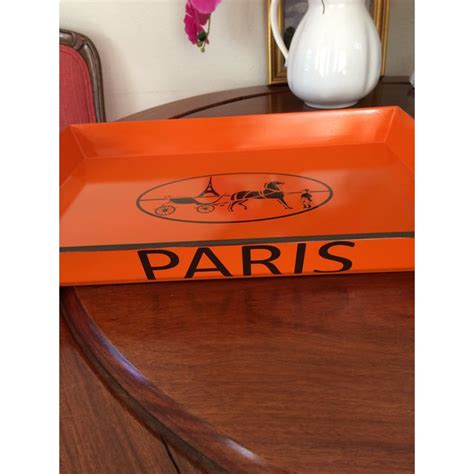 hermes orange tray|hermes bar cart.